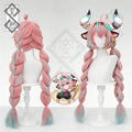 Genshin Impact Varesa Cosplay Wig – Twin Tail Braided Anime Wig with Volume