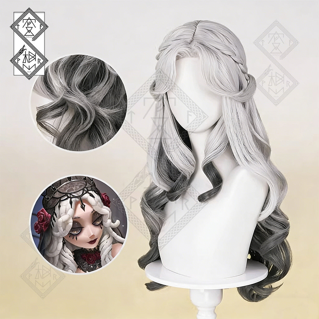 Identity V Psychologist Everlasting Night Cosplay Wig – Long Black Ombre Curly Wig Witch Style