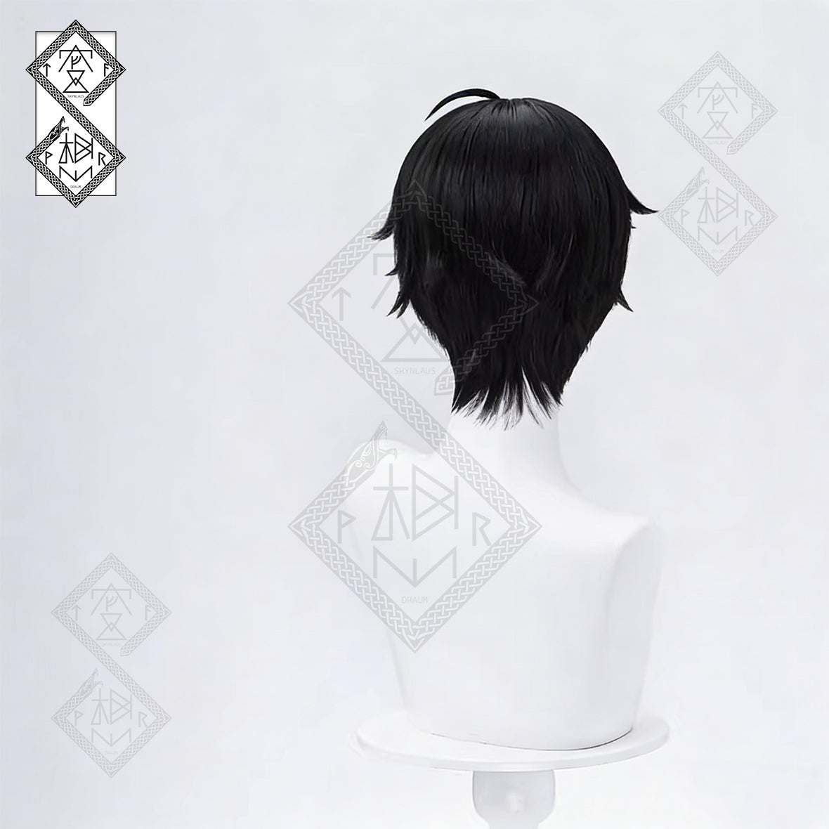 Sword Art Online Kirito Cosplay Wig – Short Black Anime Wig with Realistic Scalp Bangs