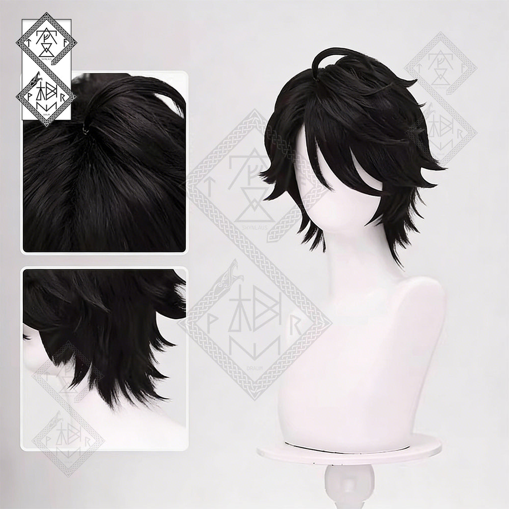 Identity V Prisoner Cosplay Wig – Black Split Ponytail Wig with Clip (Esports Ver.)