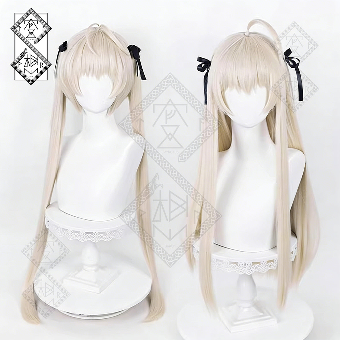Sora Kasugano Cosplay Wig – Ribbon Twin Tails Custom Color Heat Resistant | Yosuga no Sora(Styled Ponytail Wig)
