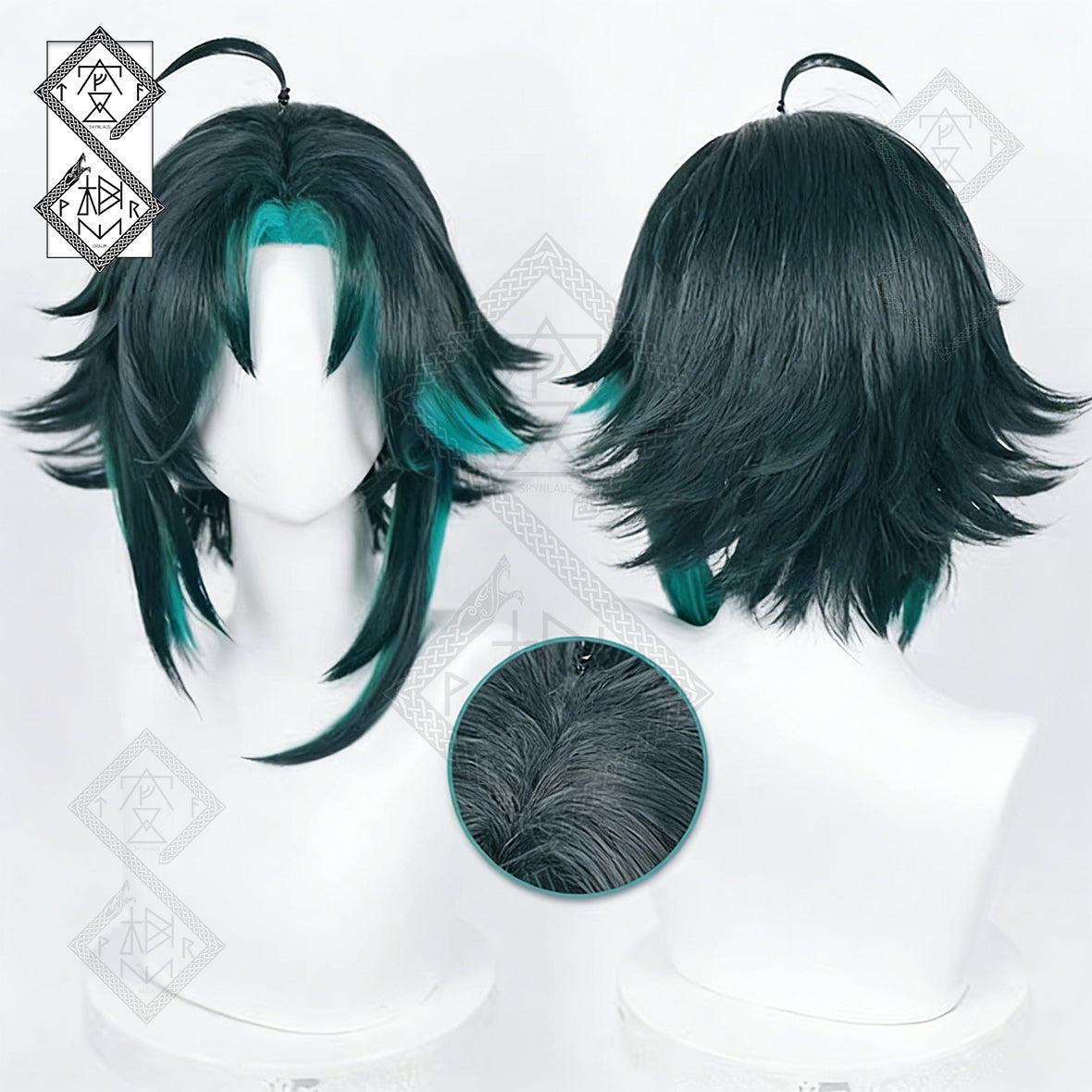 Xiao Cosplay Wig – Genshin Impact Long Anime Wig Heat Resistant Styled Hair (Special Color Available) Ver.2 Teased Top