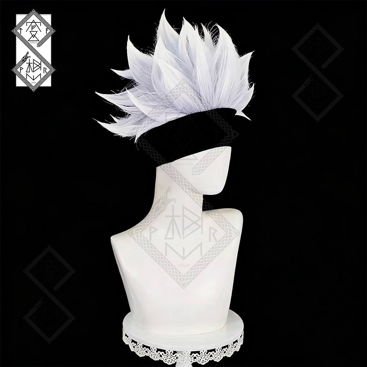 Jujutsu Kaisen Satoru Gojo Cosplay Wig – Spiky & Tousled, Custom Color, Easy Styling(Ver.2 Spiky Style)