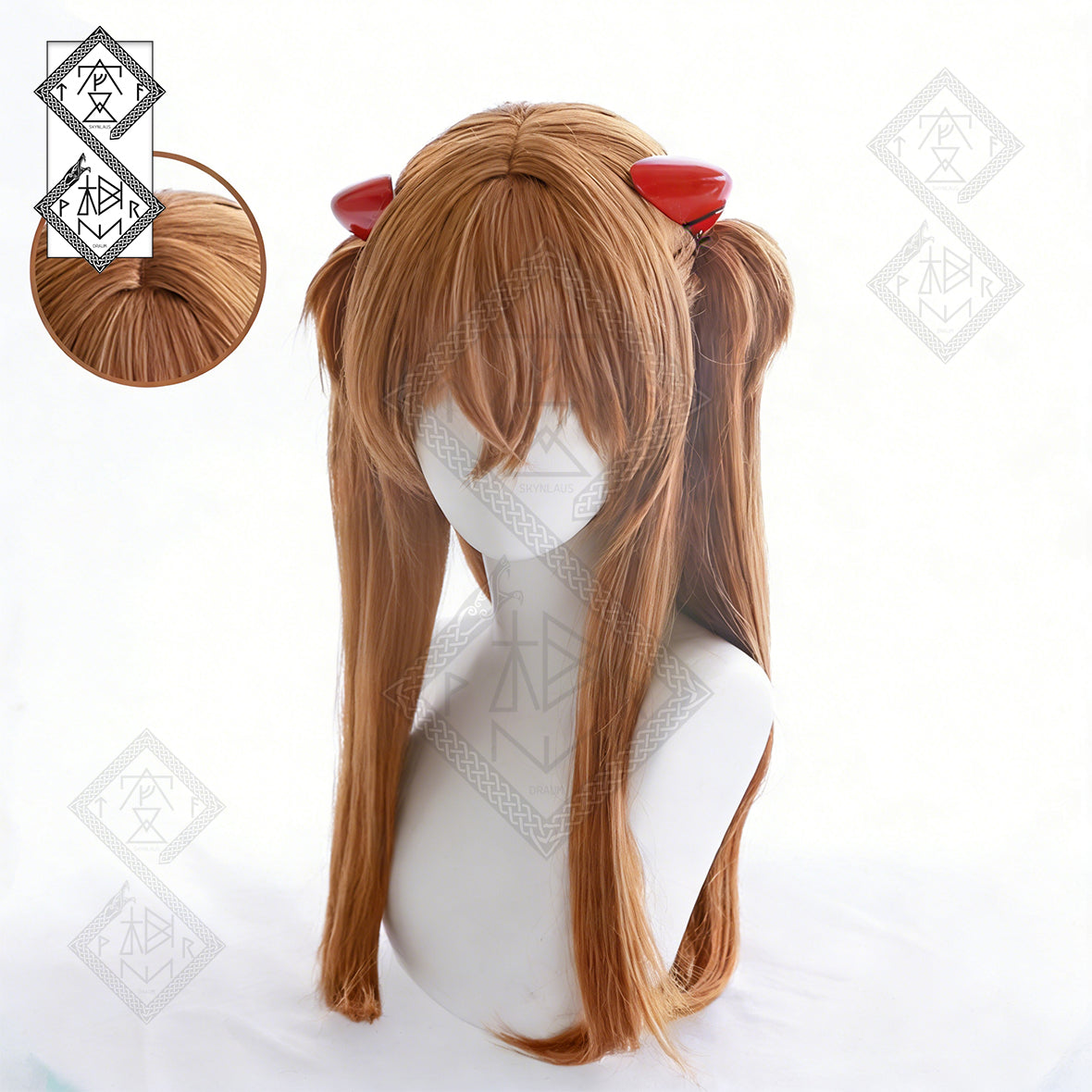 Asuka Langley Cosplay Wig – Neon Genesis Evangelion Mixed Fiber Anime Hair(Ver.1 Basic Version)
