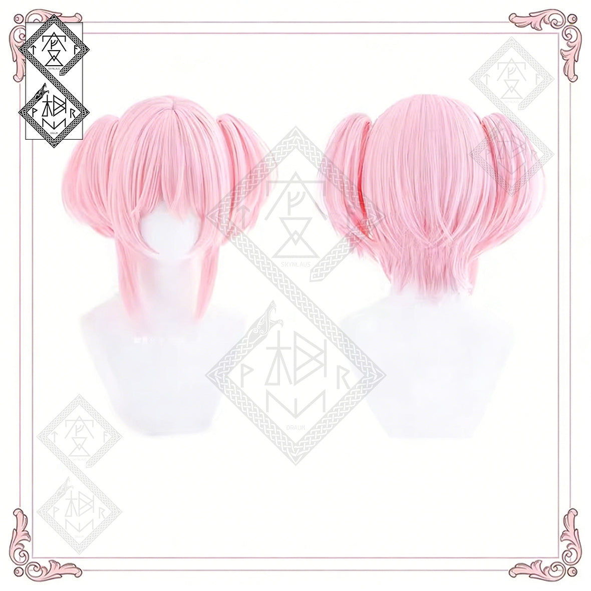 Anime Cosplay Wig for Madoka Kaname | Puella Magi Madoka Magica Twin Tail Wig | Heat Resistant Hair for Halloween & Cosplay(Ver.1 Down Version)
