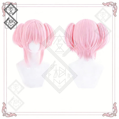 Anime Cosplay Wig for Madoka Kaname | Puella Magi Madoka Magica Twin Tail Wig | Heat Resistant Hair for Halloween & Cosplay(Ver.1 Down Version)
