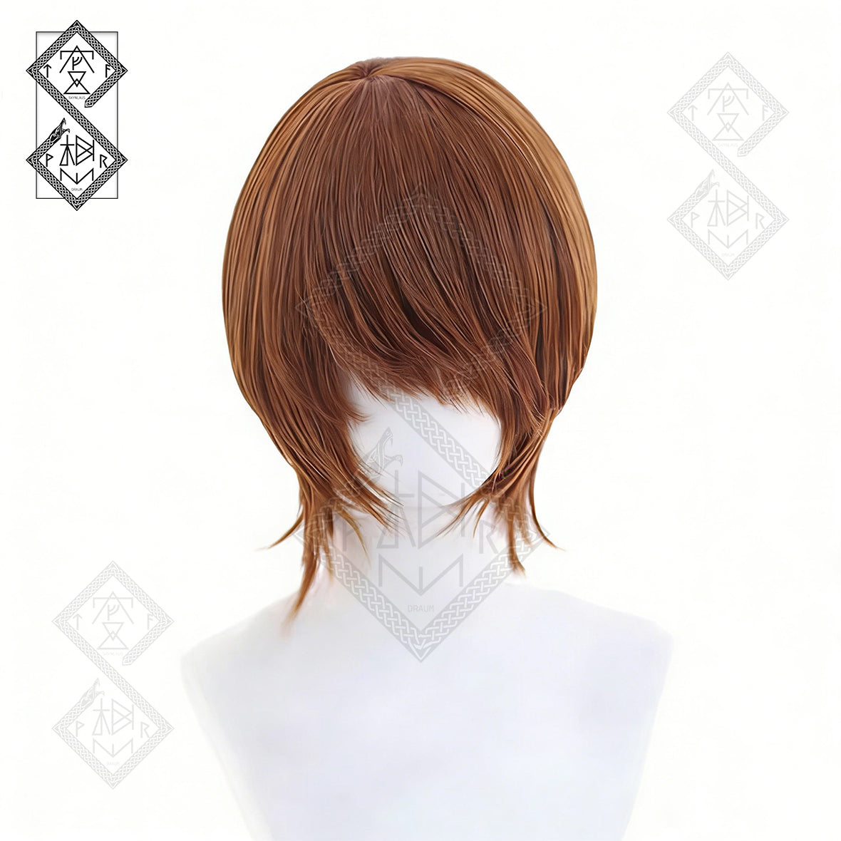 Death Note Light Yagami Cosplay Wig | Anime Short Brown Wig | Heat Resistant Synthetic Hair