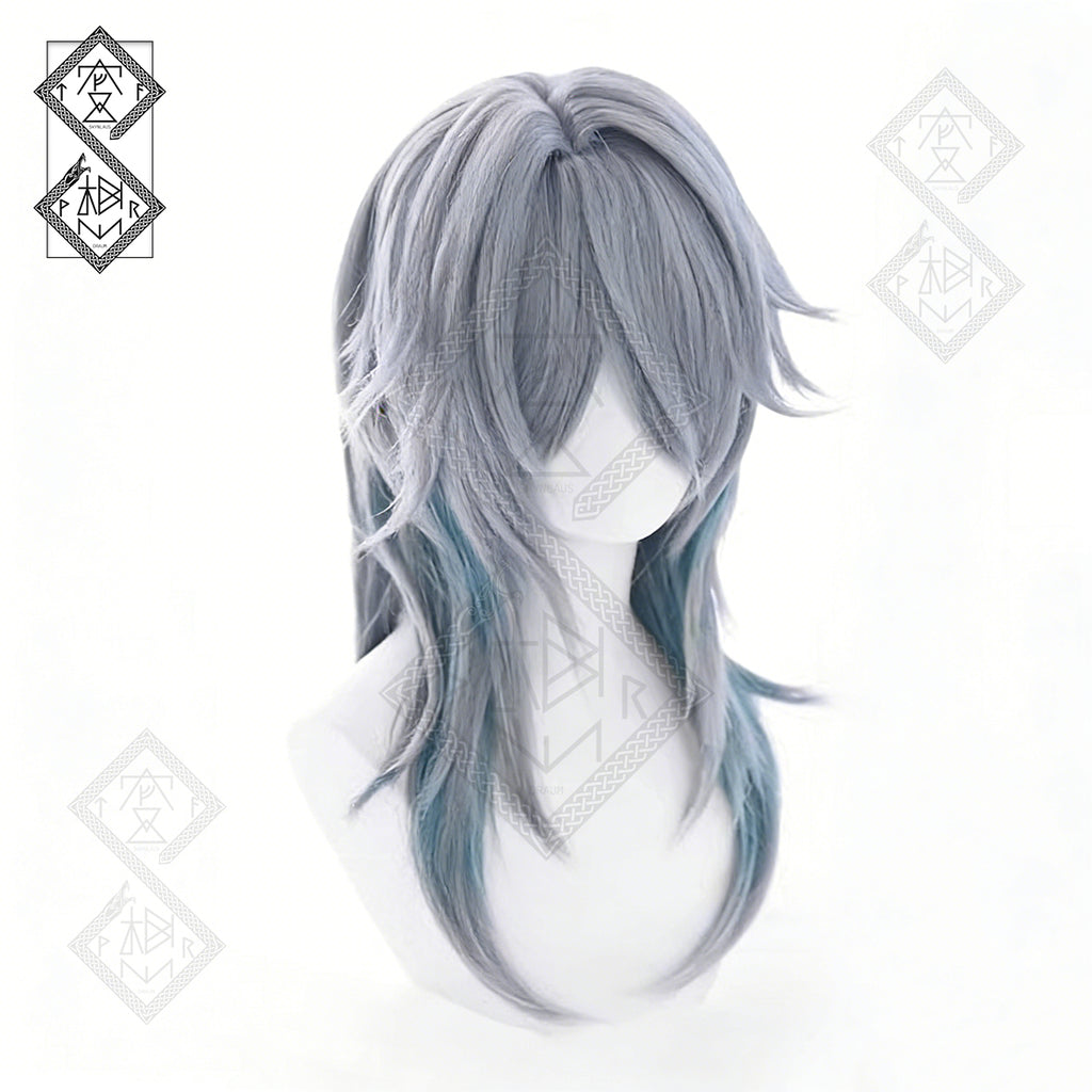 Honkai: Star Rail Sunday Wig Cosplay Wig Silver Anime Wig Realistic Natural Hair Costume Wig