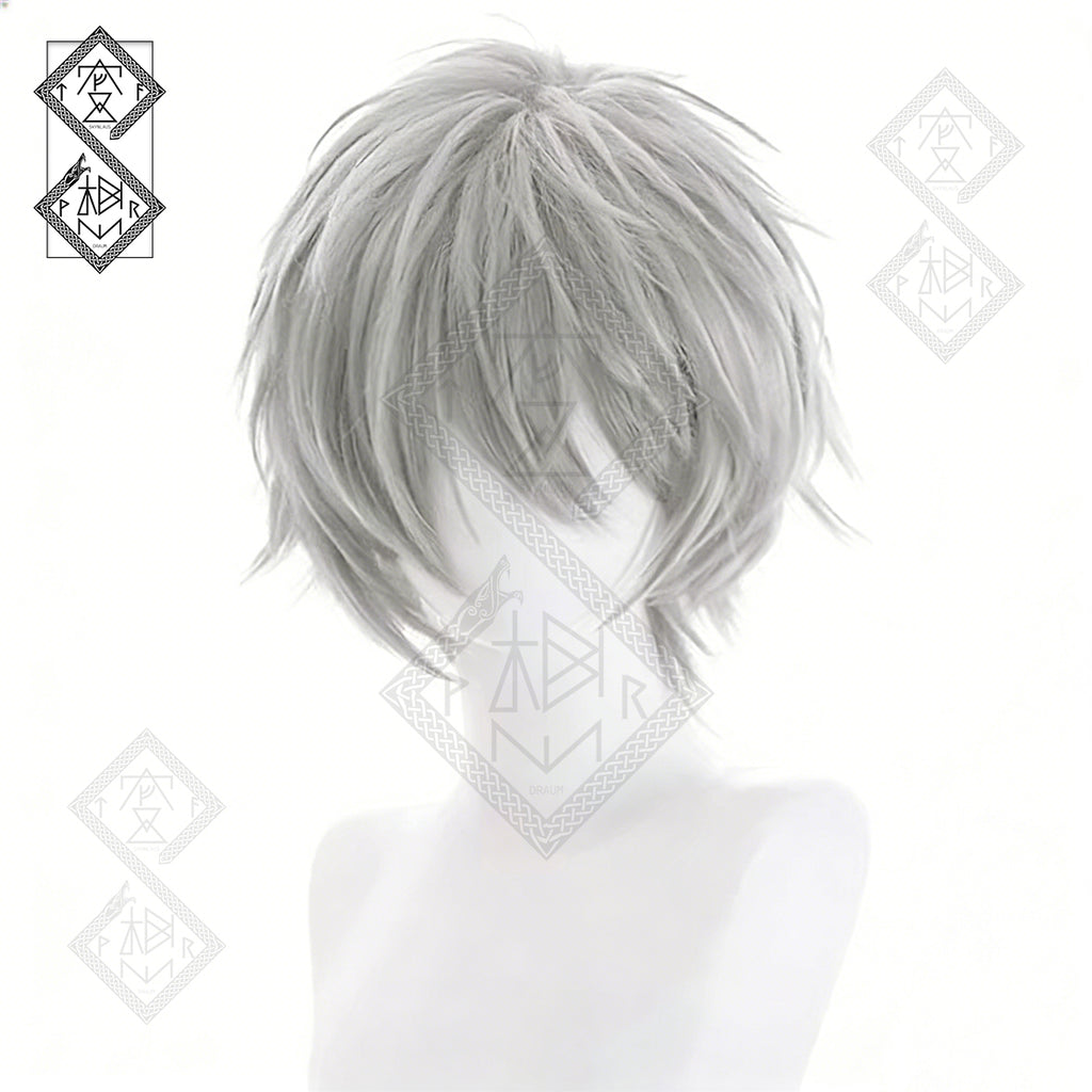 Neon Genesis Evangelion Kaworu Nagisa Wig Cosplay Wig Short Silver Anime Hair Styled Wig