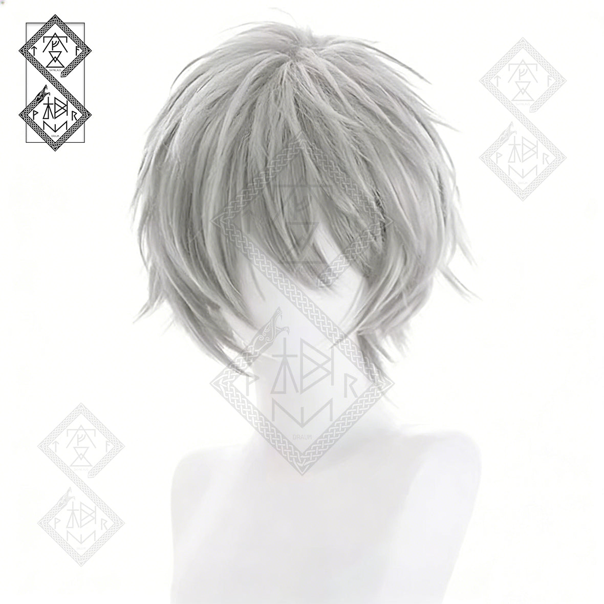 Neon Genesis Evangelion Kaworu Nagisa Wig Cosplay Wig Short Silver Anime Hair Styled Wig