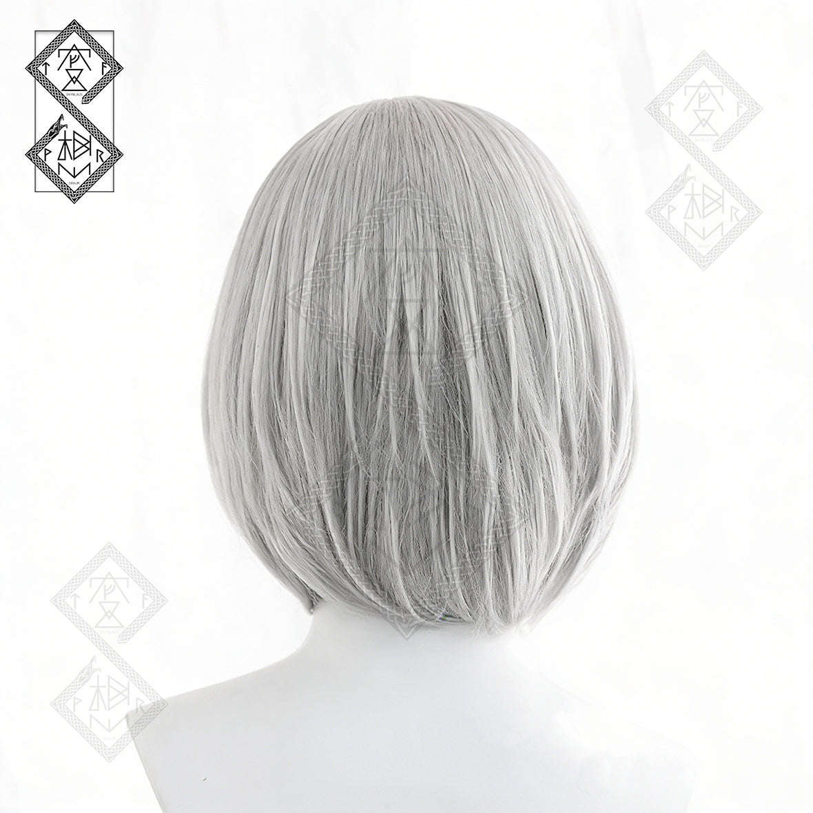 NieR: Automata YoRHa 2B Wig Cosplay Wig Short Silver Anime Hair Styled Wig
