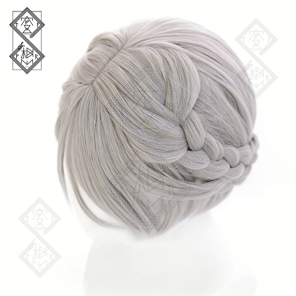 Identity V Bloody Queen Mary Cosplay Wig – Promise Day Styled Anime Wig with Hair Bun Clip Accessories