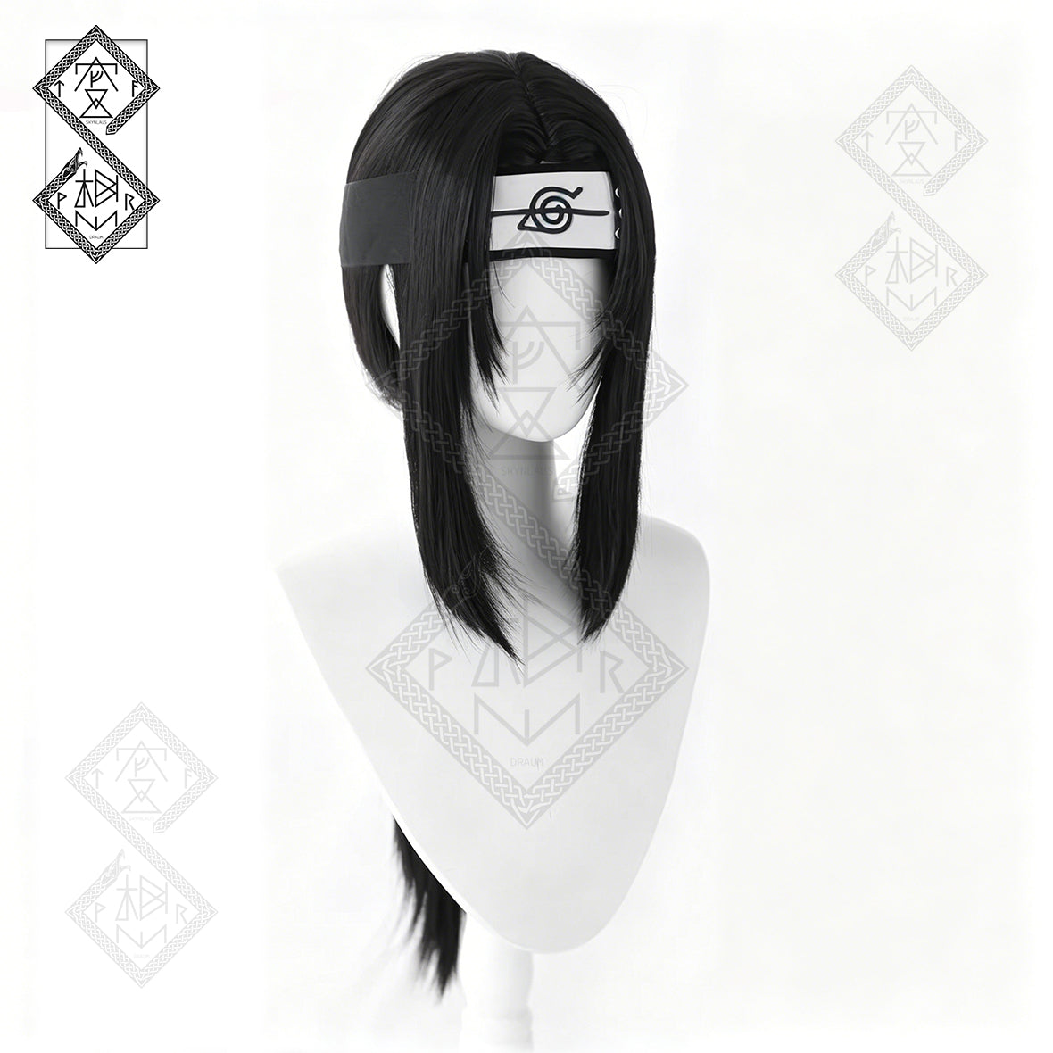 Naruto Itachi Uchiha Cosplay Wig Black Short Anime Wig Heat Resistant Halloween Costume Wig Kuroh Yatogami Style
