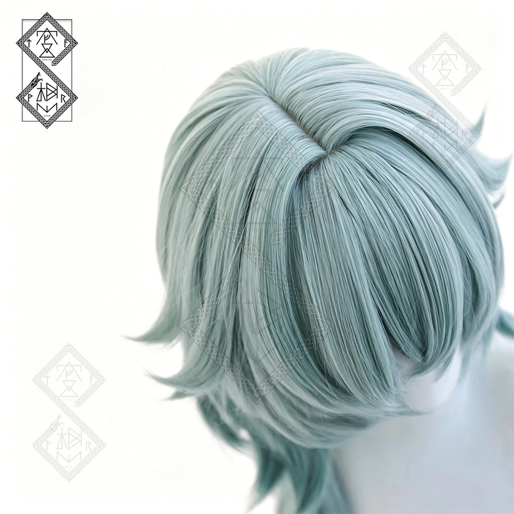 Honkai: Star Rail Anaxa Cosplay Wig Gradient Blue Purple Anime Wig Heat Resistant Halloween Costume Wig
