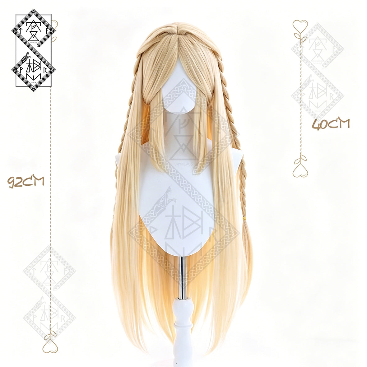 Wuthering Waves Cartethyia Cosplay Wig Pre Styled Crimped Braided Anime Wig Heat Resistant Halloween Costume Wig