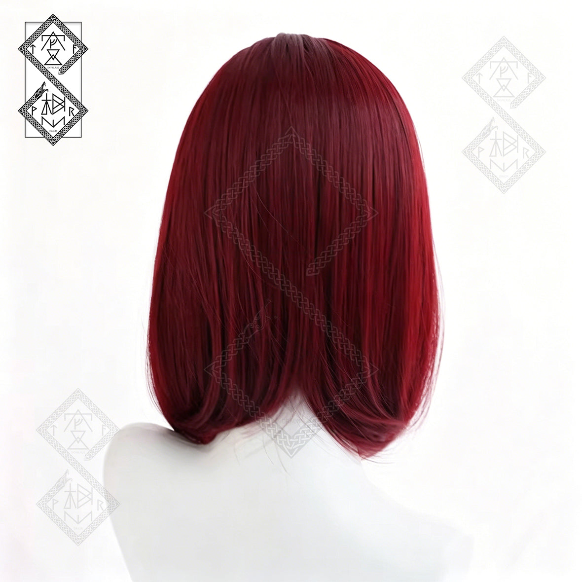 Dandadan Momo Ayase Cosplay Wig Dark Red Short Bob Anime Wig Halloween Costume Hair for Women