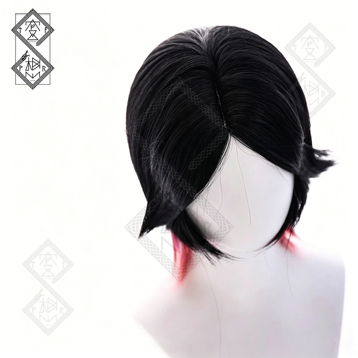Valorant Clove Cosplay Wig Tri-Color Gradient Synthetic Anime Wig Halloween Costume Wig for Women