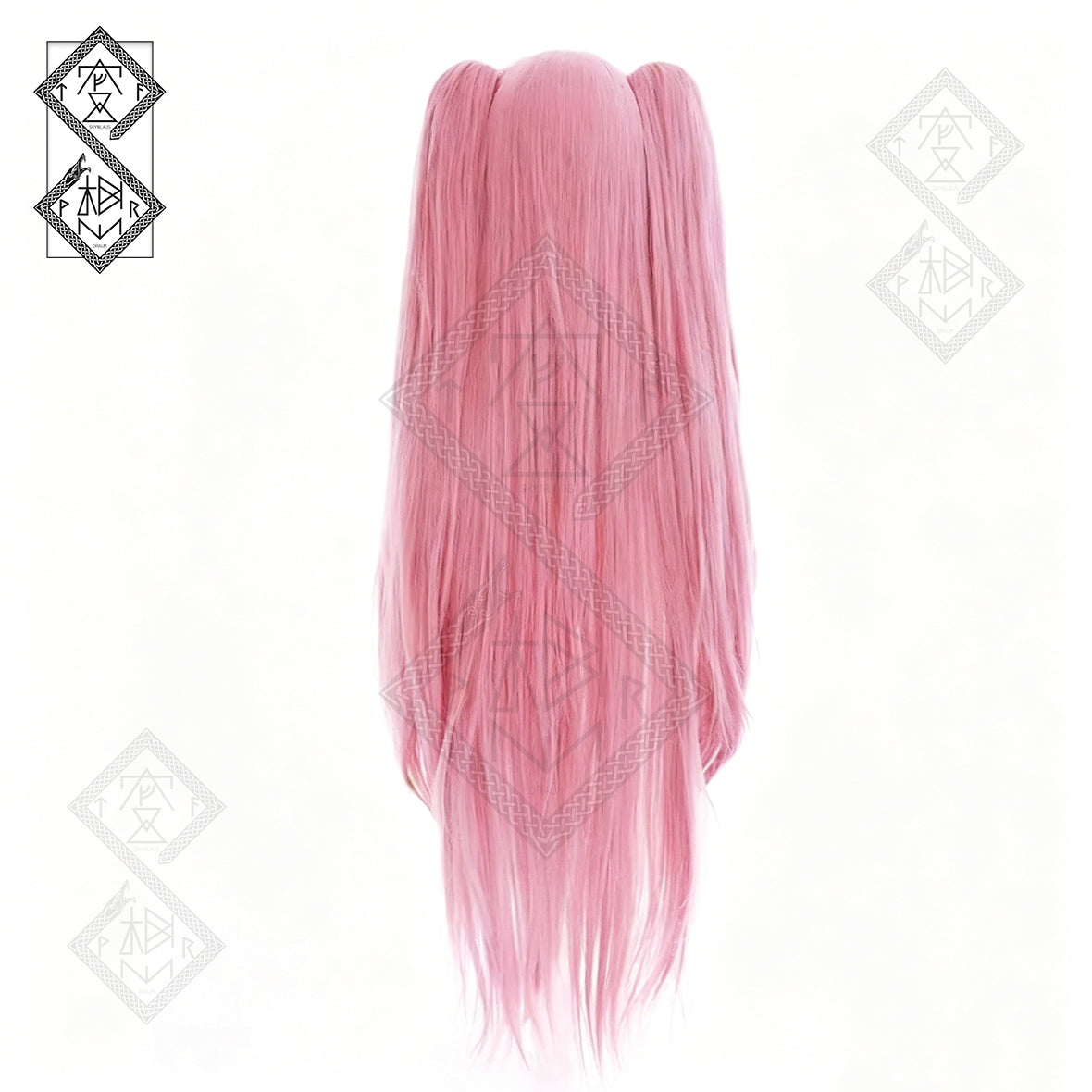 Krul Tepes Cosplay Wig Seraph of the End Twin Ponytail Pink Wig Claw Clip Anime Costume Hair Heat Resistant Synthetic