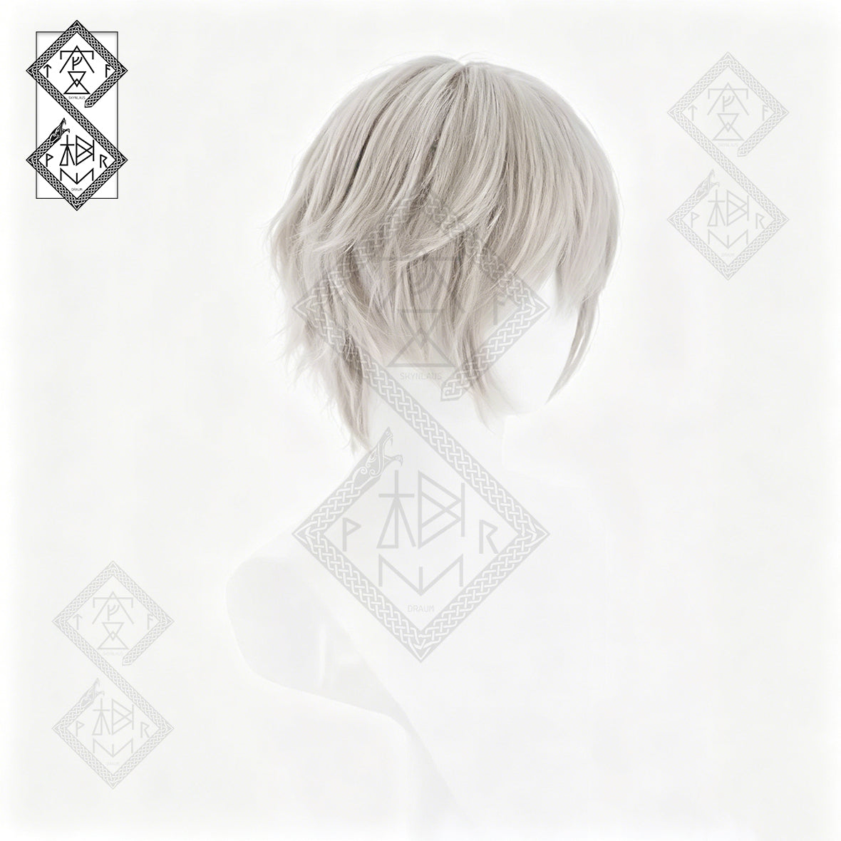 Tokyo Ghoul Ken Kaneki Cosplay Wig White Anime Wig Heat Resistant Synthetic Hair Pre-Styled Layered Bangs Costume Wig