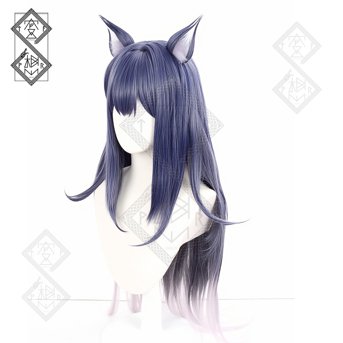 Arknights Silence Texas Cosplay Wig | Long Silver Gradient Hair Heat Resistant Synthetic Wig for Halloween Costume Anime Cosplay(Only the wig)