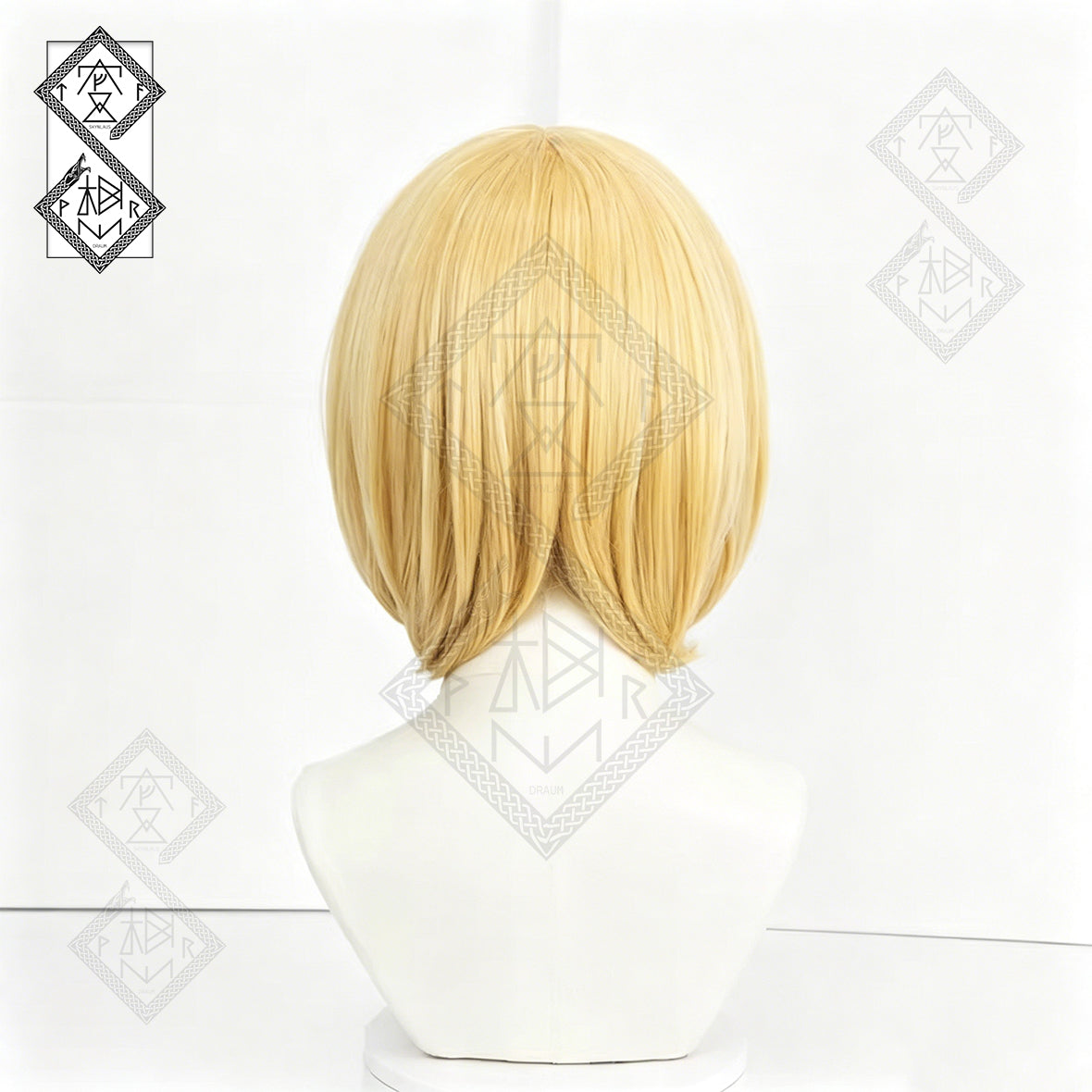 Attack on Titan Armin Arlert Cosplay Wig Short Blonde Anime Wig Heat Resistant Synthetic for Halloween Costume