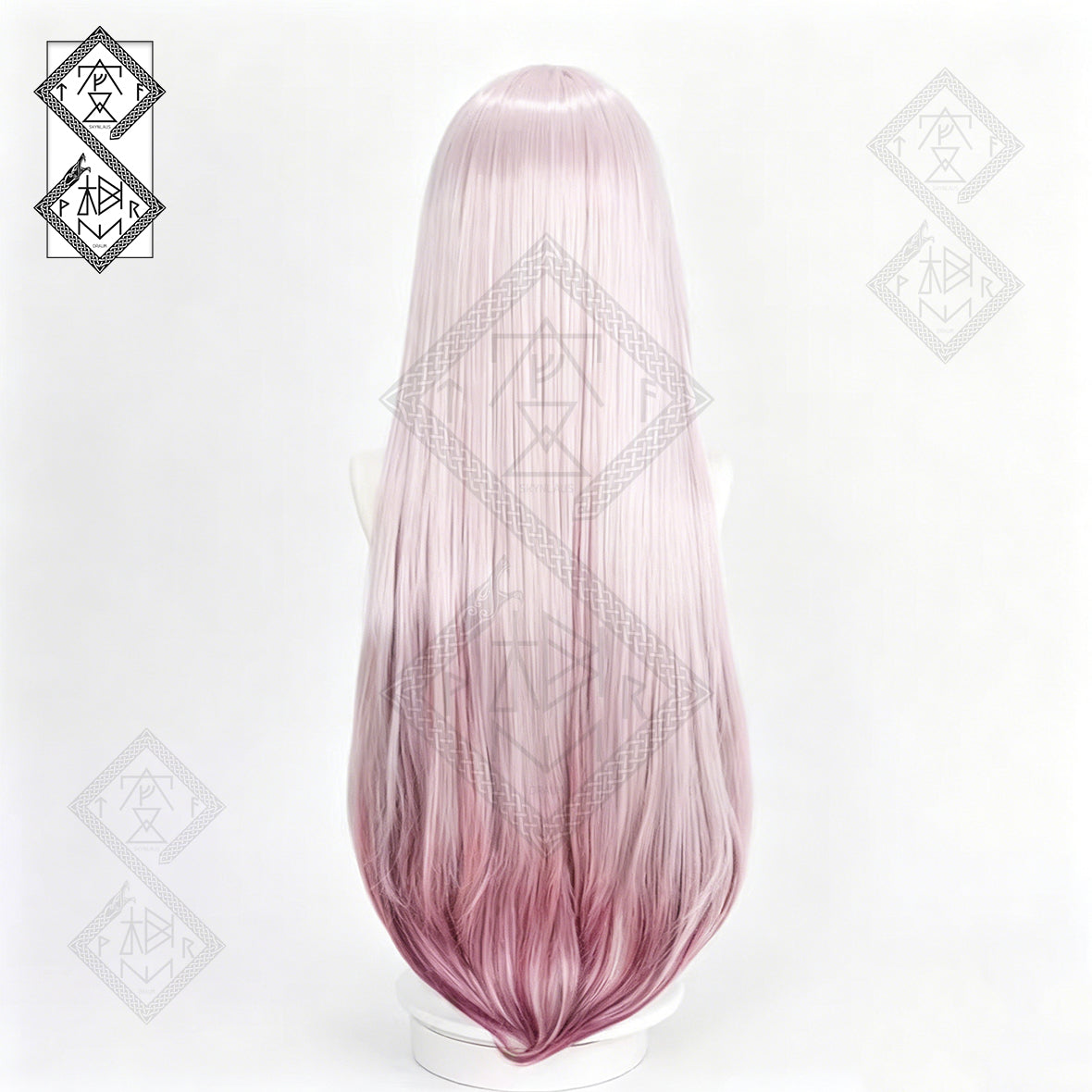 Arknights Theresa Cosplay Wig Gradient Color Anime Wig Heat Resistant Synthetic Hair for Halloween Costume Party
