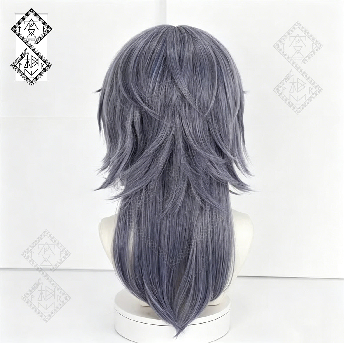 Arknights Logos Cosplay Wig – Lord of Fiends Character Synthetic Hair Wig Heat Resistant Anime Costume Wig
