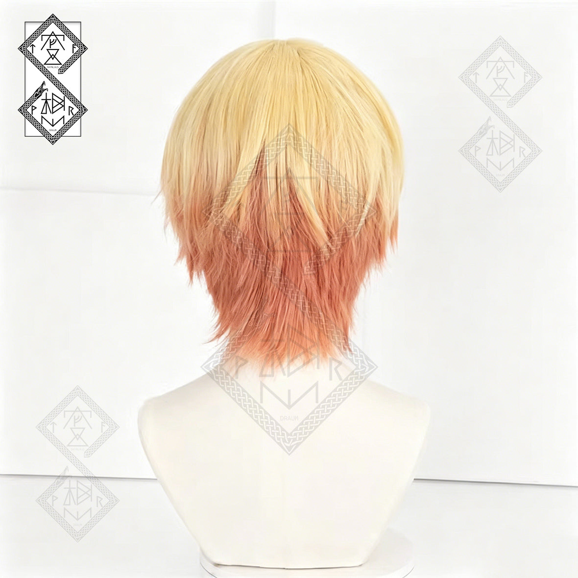 Tenma Tsukasa Cosplay Wig – Project Sekai Colorful Stage Synthetic Orange Wig for Halloween Anime Costume