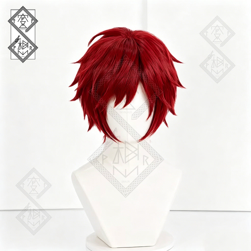 Gaara Cosplay Wig Inspired by Naruto – Short Red Anime Wig for Halloween Costume & Comic Con