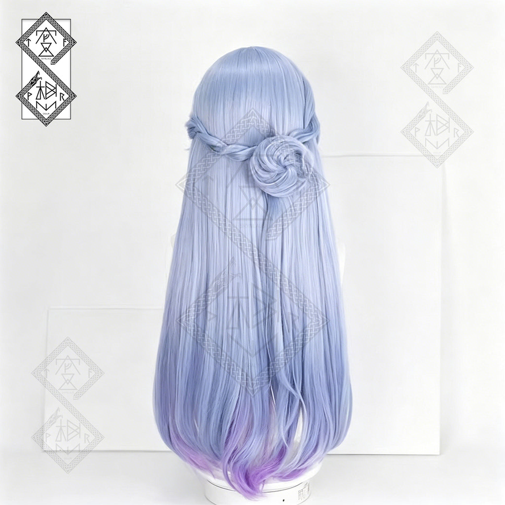 Honkai: Star Rail Robin Cosplay Wig – Long Blue Anime Wig with Bangs Heat Resistant Synthetic Hair for Halloween Costume & Role Play
