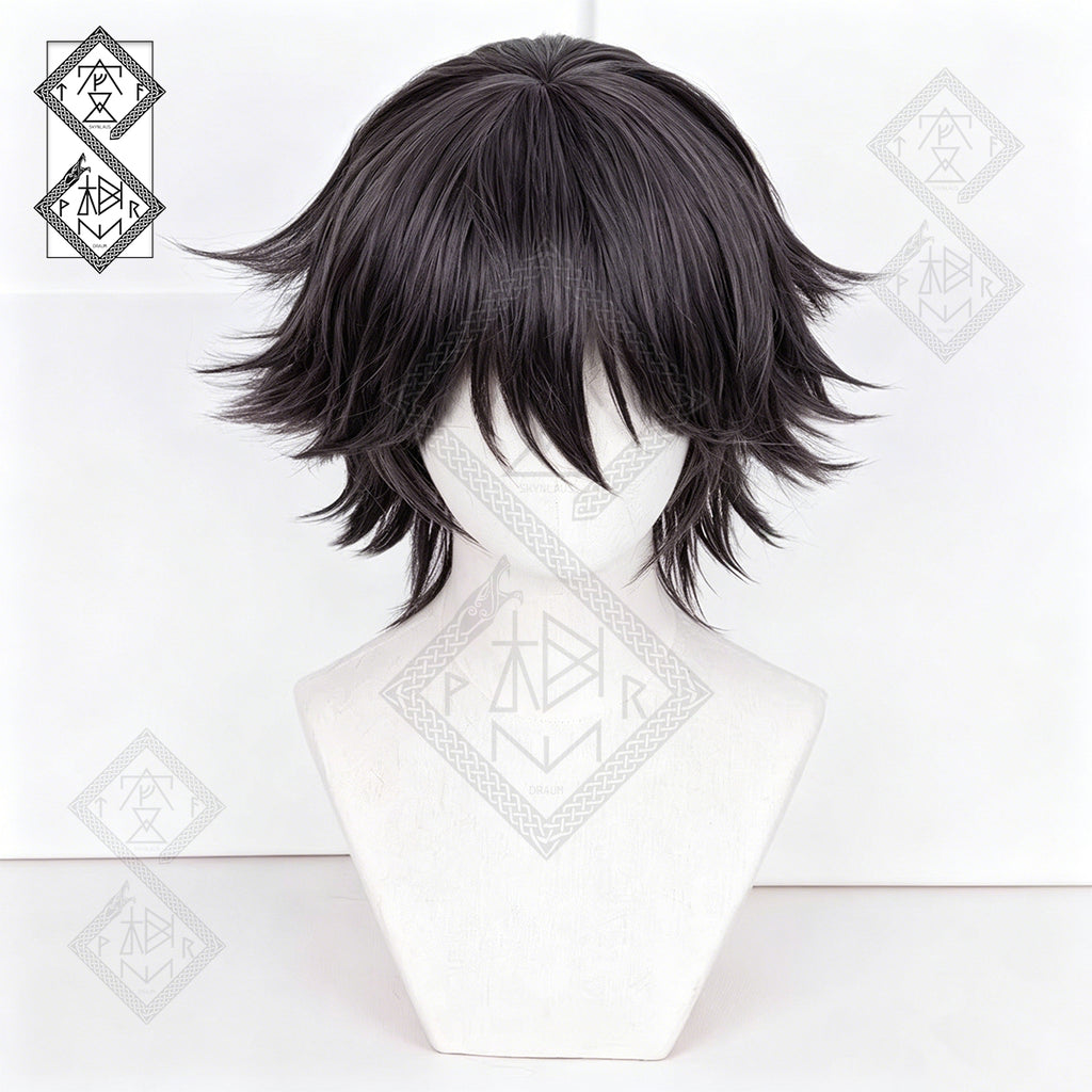 Edogawa Ranpo Cosplay Wig – Bungo Stray Dogs Anime Wig, Short Dark Green Hair, Heat Resistant Synthetic Wig for Halloween & Comic Con