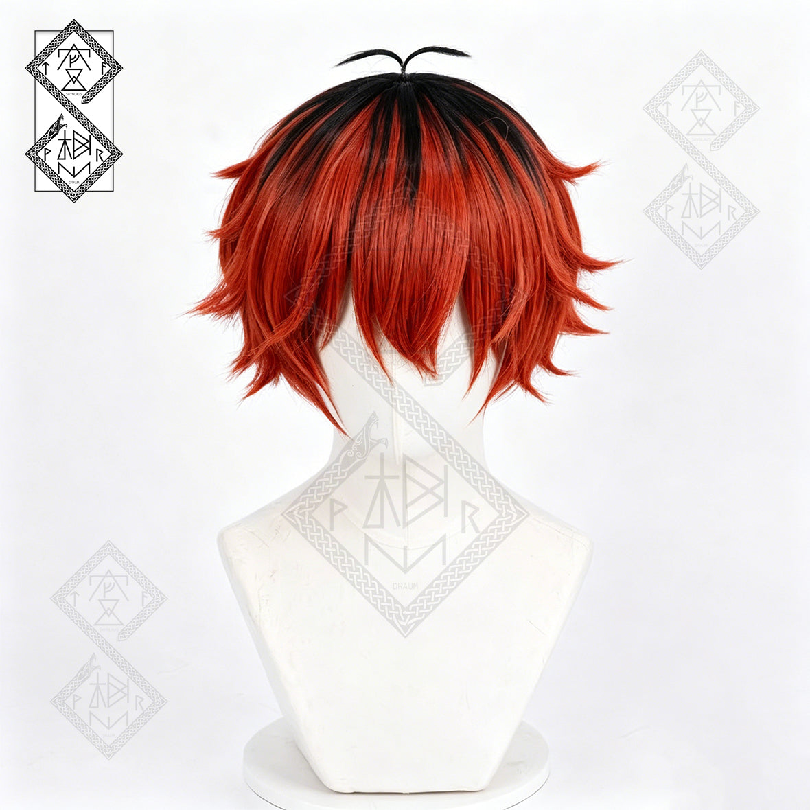 Stark Cosplay Wig Frieren Beyond Journey’s End | Anime Red Brown Wig for Halloween Costume