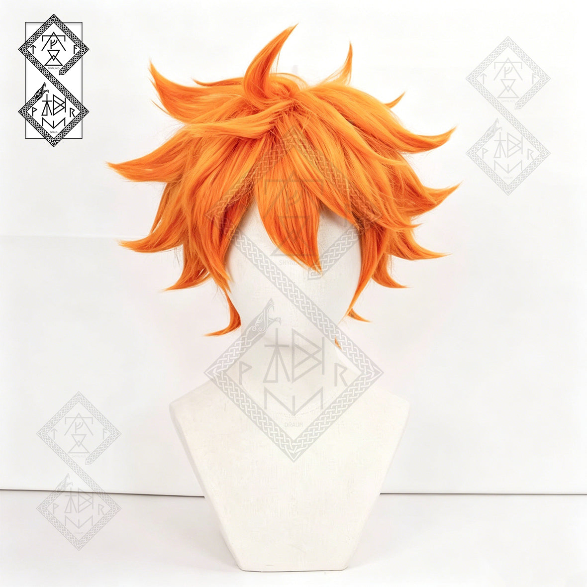Haikyu!! Shoyo Hinata Cosplay Wig Orange Red Spiky Anime Wig Heat Resistant Synthetic Hair