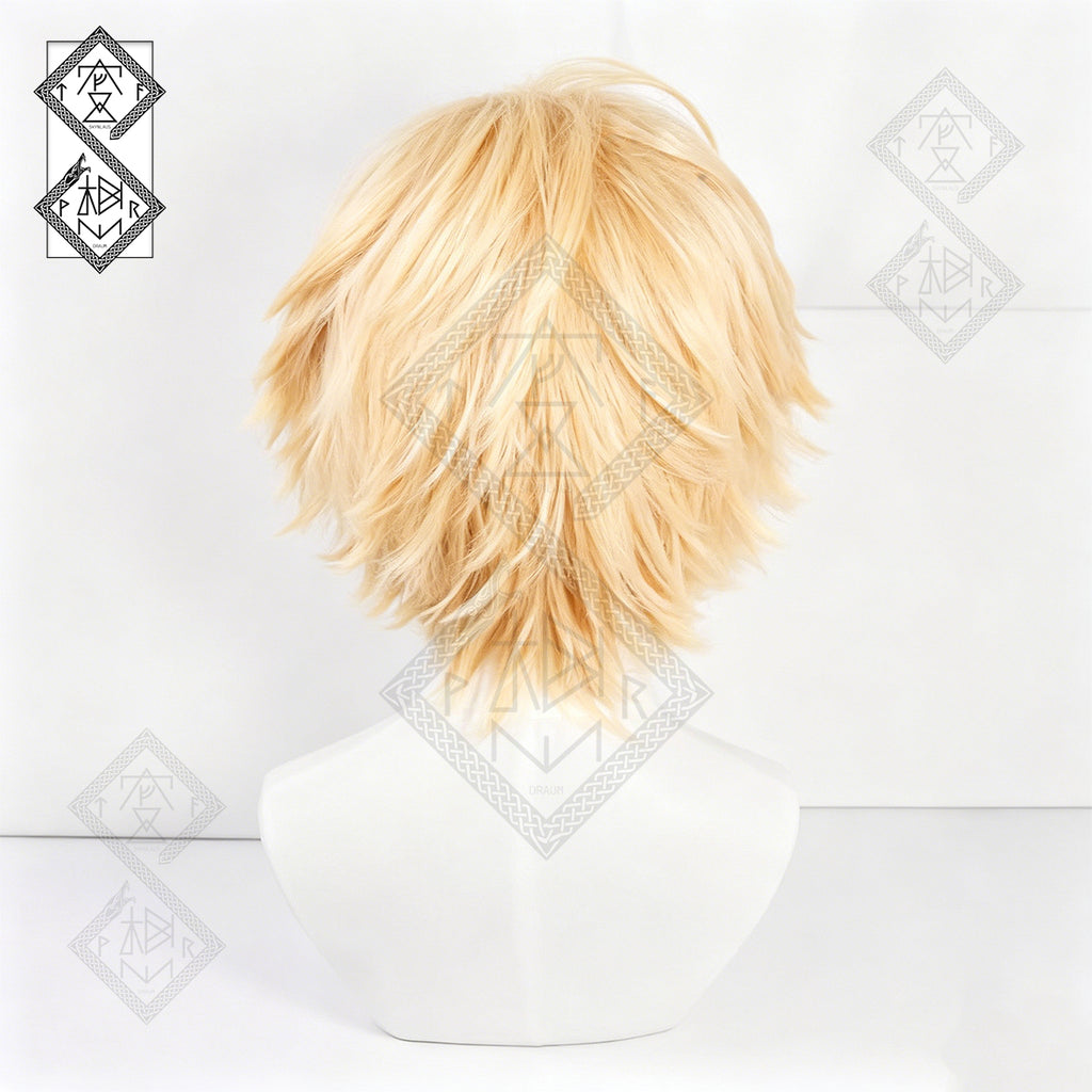 Chainsaw Man Denji Cosplay Wig Orange Blonde Anime Wig Heat Resistant Synthetic Hair