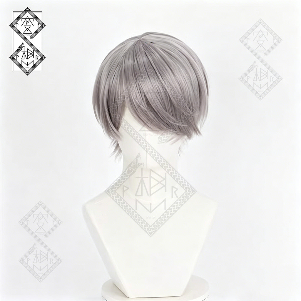 Persona 4 Yu Narukami Cosplay Wig Anime Short Gray Hair Wig