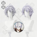 Honkai: Star Rail Phainon Cosplay Wig – Short Flipped Ends Anime Synthetic Hair(Silver Grey Style)