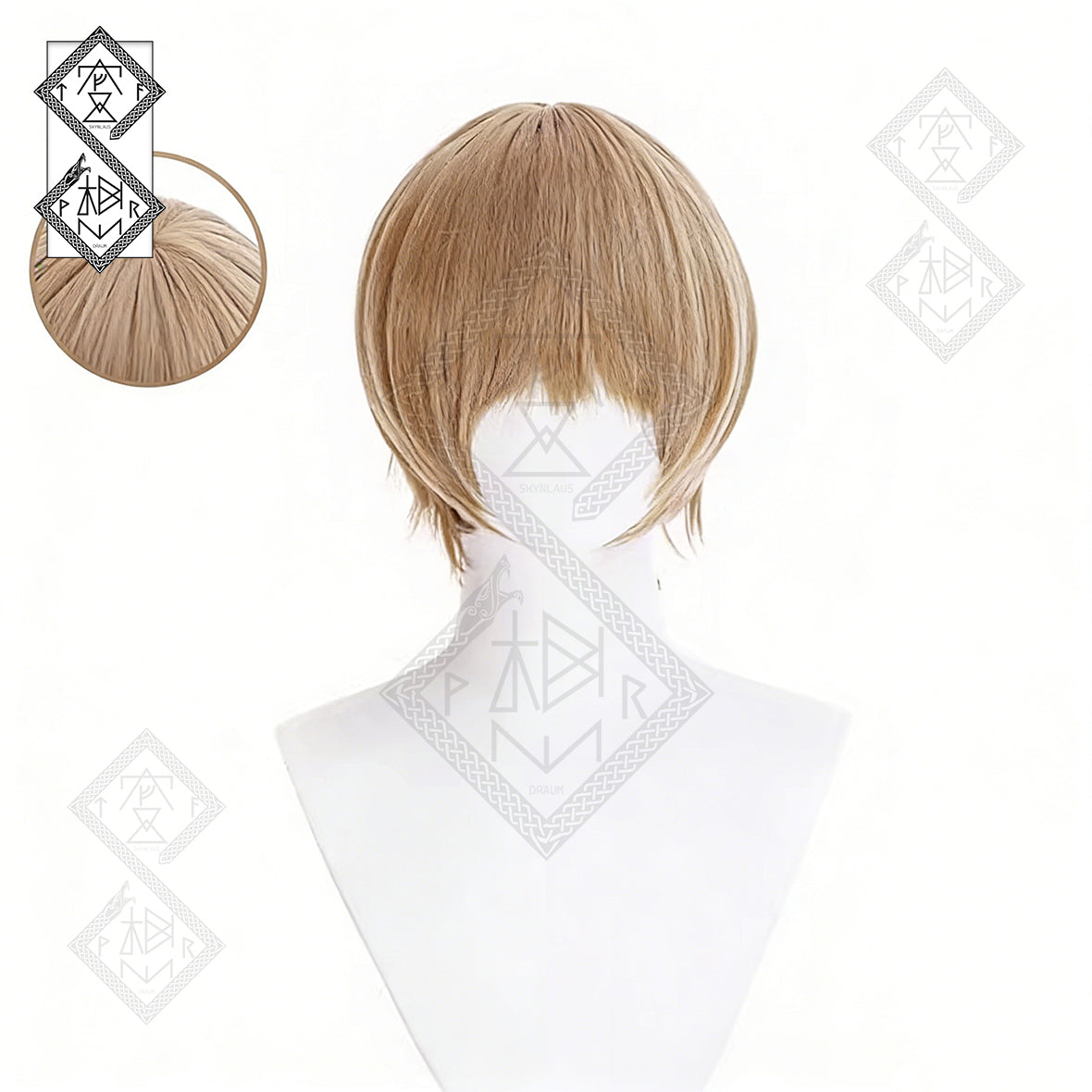 Gintama Okita Sougo Cosplay Wig Anime Silver White Wig Heat Resistant Synthetic Hair for Halloween Costume Party