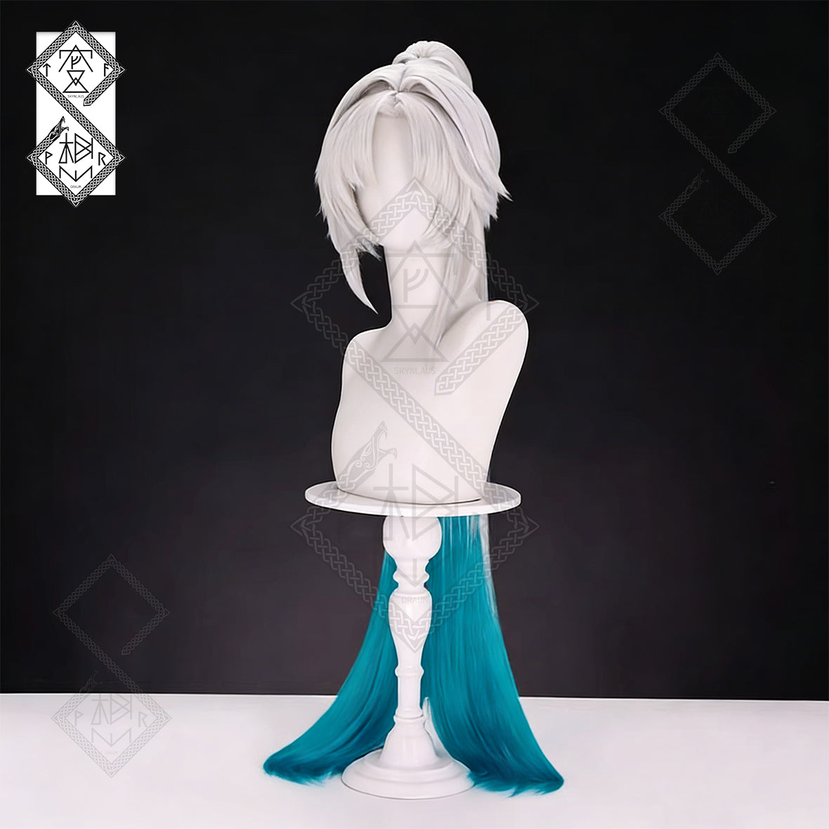 Honkai: Star Rail Feixiao Cosplay Wig Long Ombre Ponytail Anime Wig Heat Resistant Fiber(Wig Ver.2)