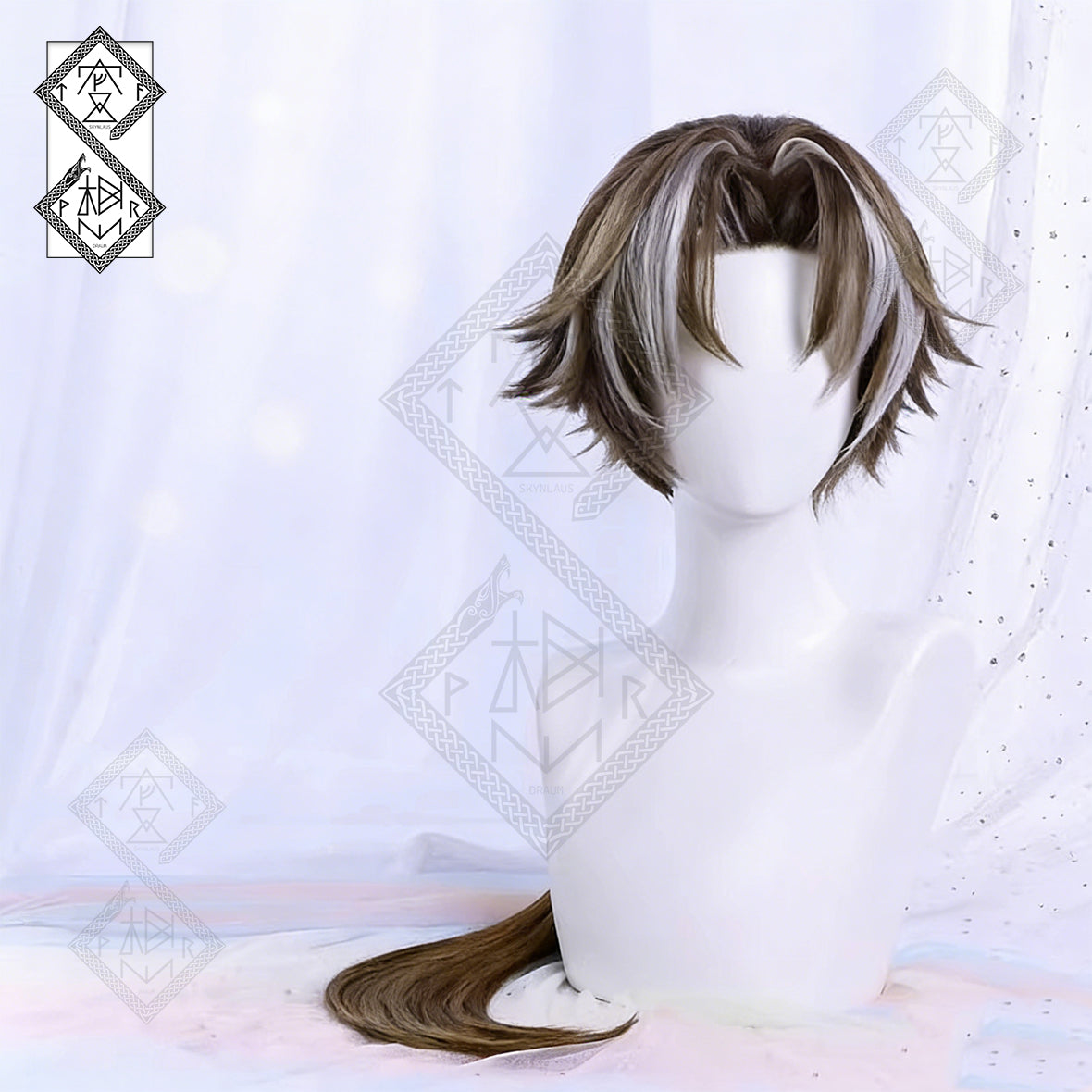 Arknights Chongyue Cosplay Wig Long Hair with Accessories Anime Wig Heat Resistant Fiber