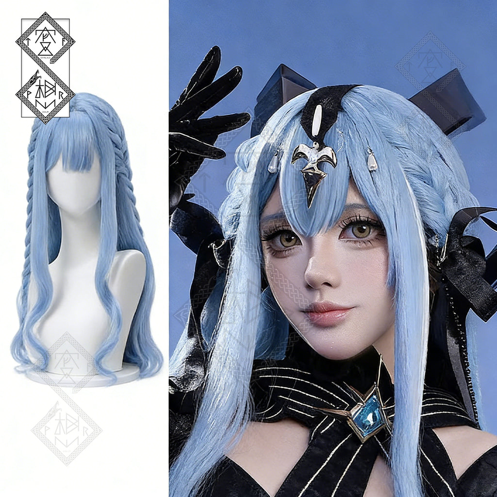 Sakiko Togawa Cosplay Wig Arknights – Ave Mujica Braided Wig, Long Layered Synthetic Hair, Heat Resistant Costume Wig