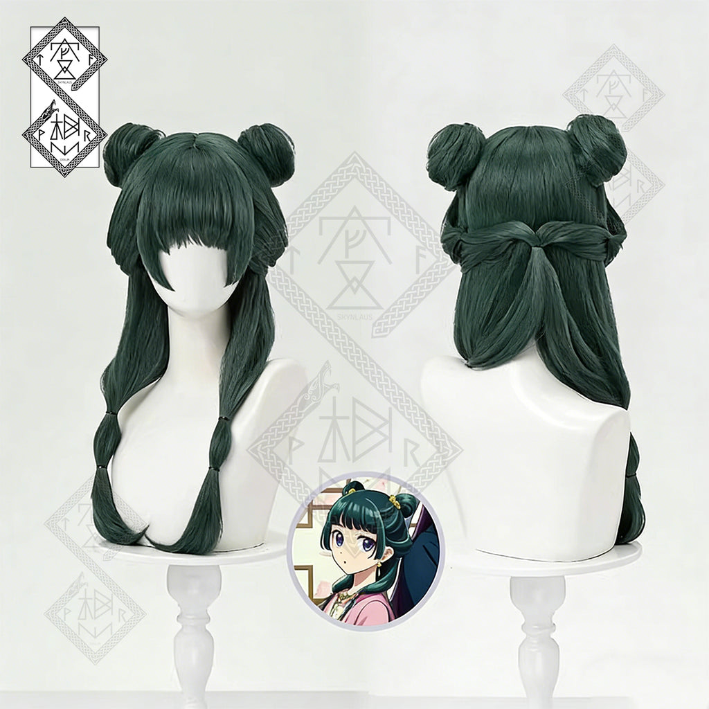 The Apothecary Diaries Maomao Cosplay Wig – Classic Chinese Style Updo with Bangs, Heat Resistant Festival Style Wig(Garden Party Style Wig Ver.3)