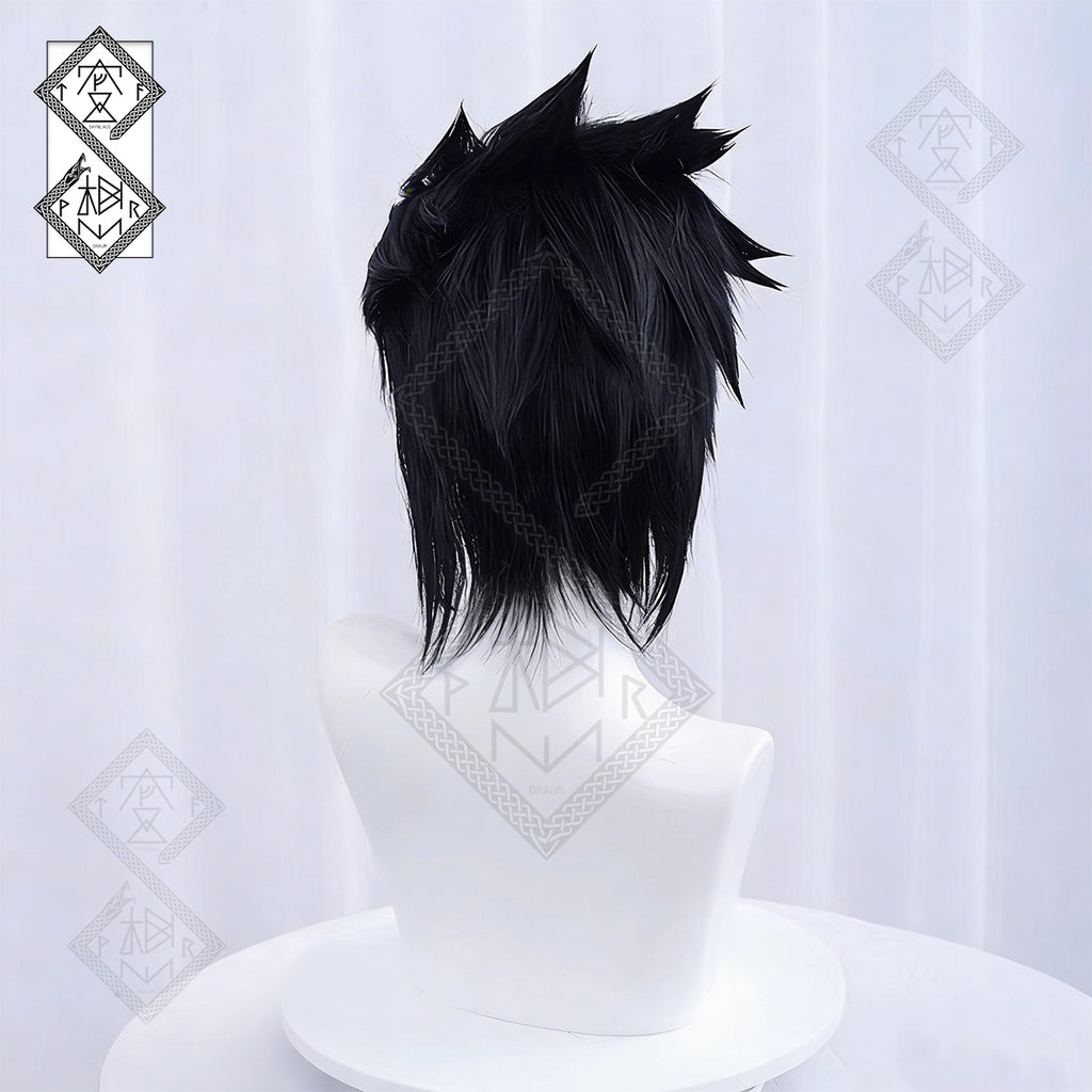 Naruto Sasuke Uchiha Cosplay Wig – Classic Spiky Up Style Heat Resistant Synthetic Hair Natural Hairline for Halloween & Comic Con (Ver.1)