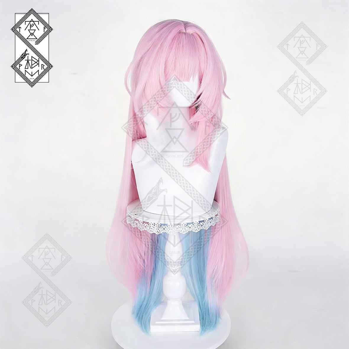 Honkai: Star Rail Cyrene Cosplay Wig – Mixed Color Fluffy Anime Hair Wig(Ver.1 Two-Tone)