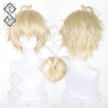 Seraph of the End Mikaela Hyakuya Cosplay Wig – Light Blonde Flipped Anime Hair, 2 Versions(Ver.2 Scalp Top)
