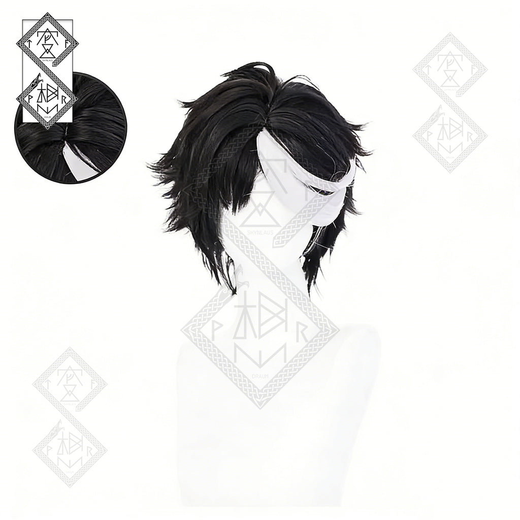 Identity V Seer Noir Cosplay Wig | Highlighted Anime Wig | Heat Resistant Synthetic Hair