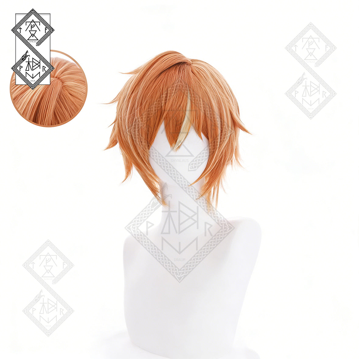 Project SEKAI Akito Shinonome Wig Colorful Stage Cosplay Wig Orange Anime Hair Styled Wig