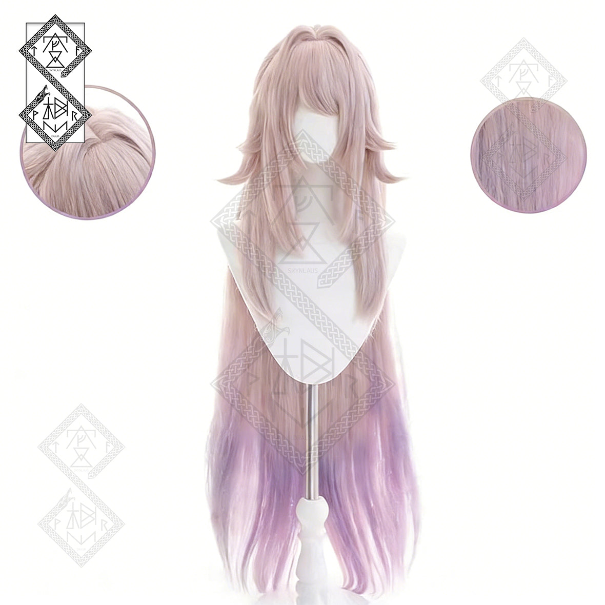 Honkai: Star Rail The Herta Cosplay Wig – Gradient Styled Synthetic Anime Wig Heat Resistant for Halloween & Conventions