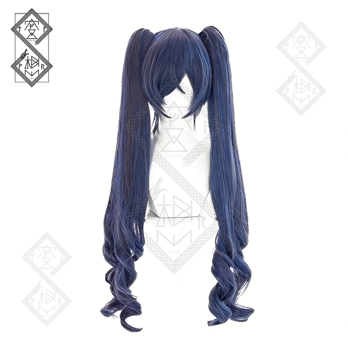 Black Butler Ciel Phantomhive Cosplay Wig Mixed Fiber Short Blue Anime Wig Crossplay Costume Hair(Ver.1 Long Hair)