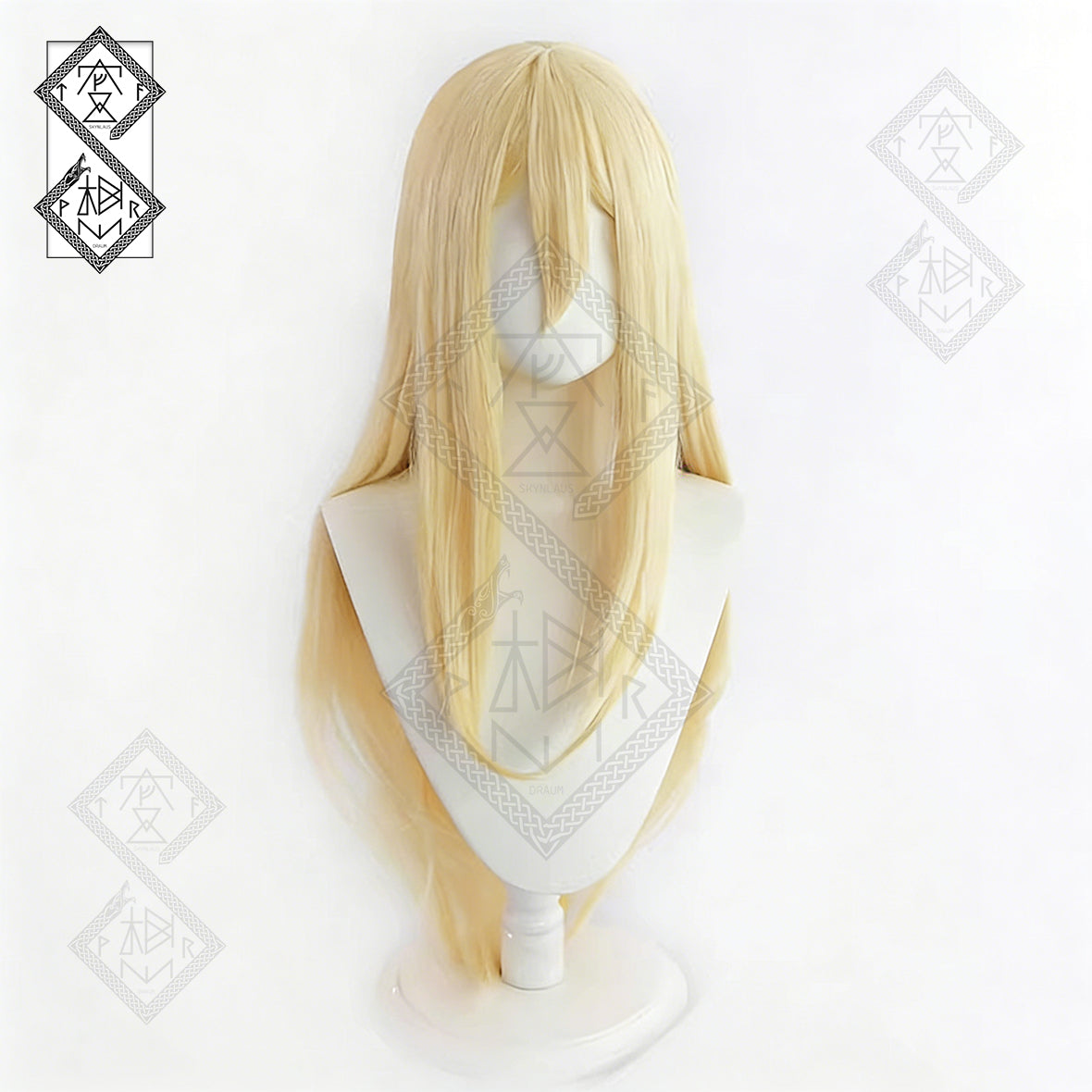 Angels of Death Rachel Gardner Cosplay Wig Long Blonde Anime Wig with Side Bangs Heat Resistant Fiber