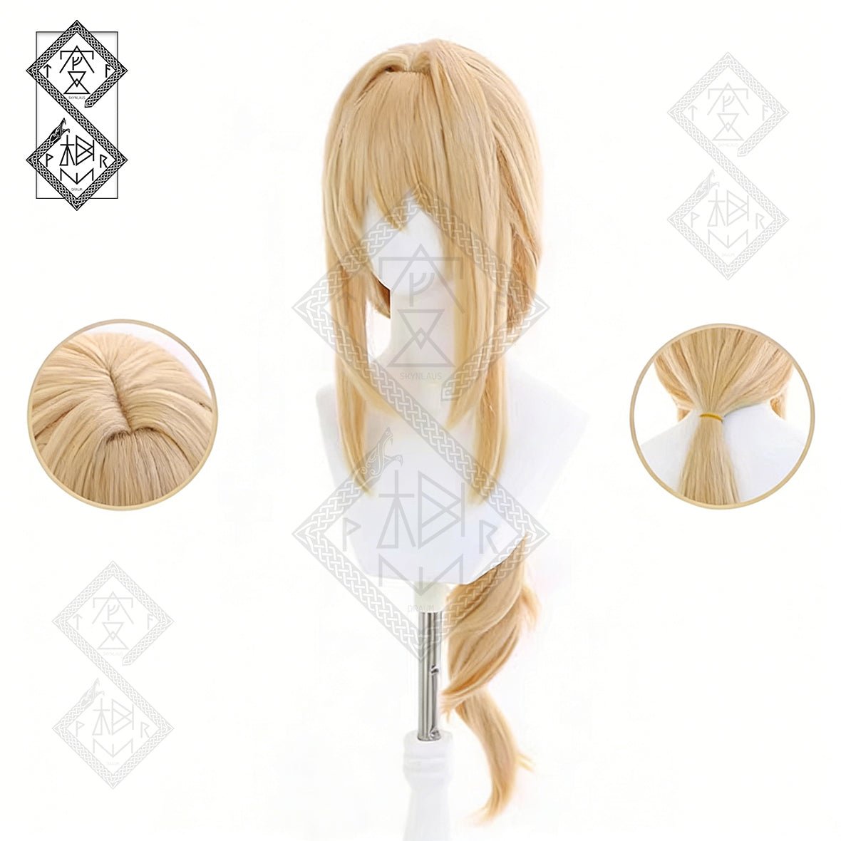 Violet Evergarden Violet Cosplay Wig Blonde Long Straight Anime Wig Heat Resistant Costume Hair for Women(Loose Hair Version)